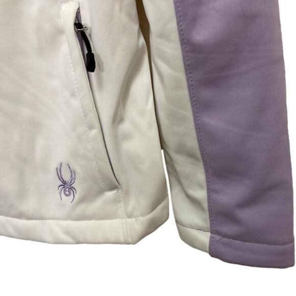 New Spyder Women’s Hooded Jacket Size M Lilac and White. Full zipper - Picture 6 of 11